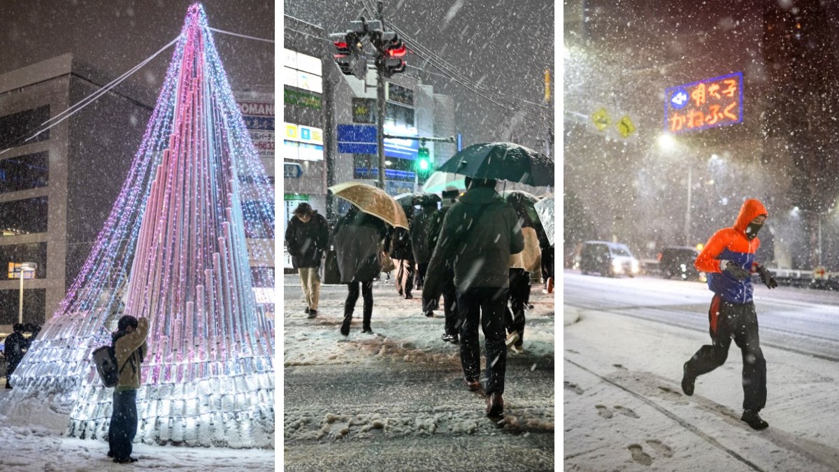 FOTOS Y VIDEOS: inesperada nevada tiñe de blanco Tokio; cancelan vuelos y alertan a la población