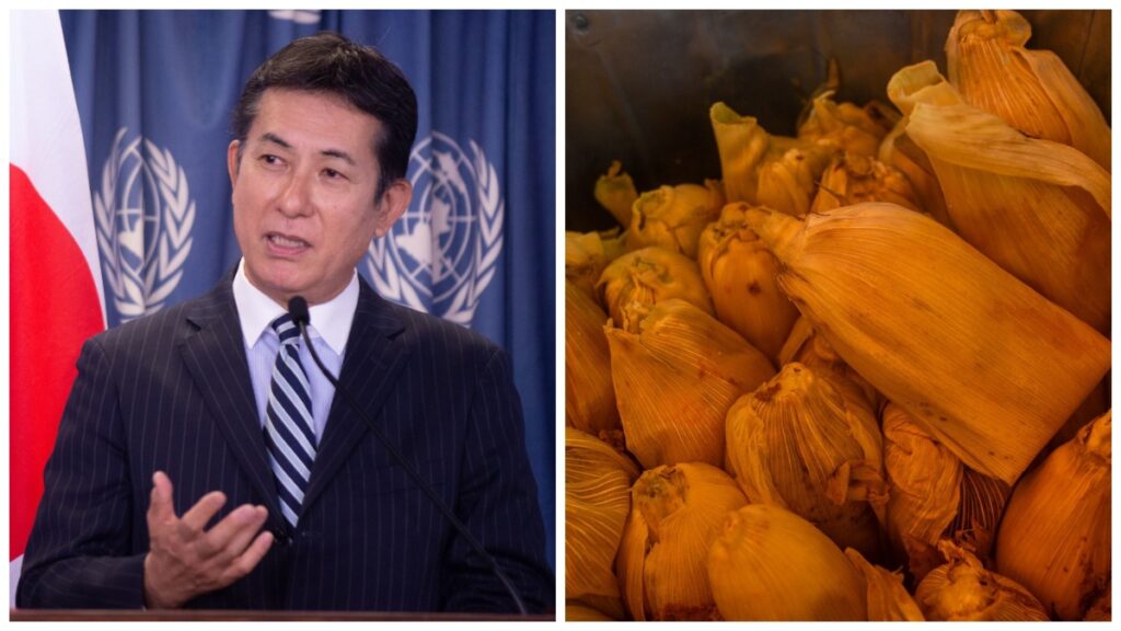 Tamales diplomáticos: embajador de Japón en México, regala “guajolotas” por Día de la Candelaria