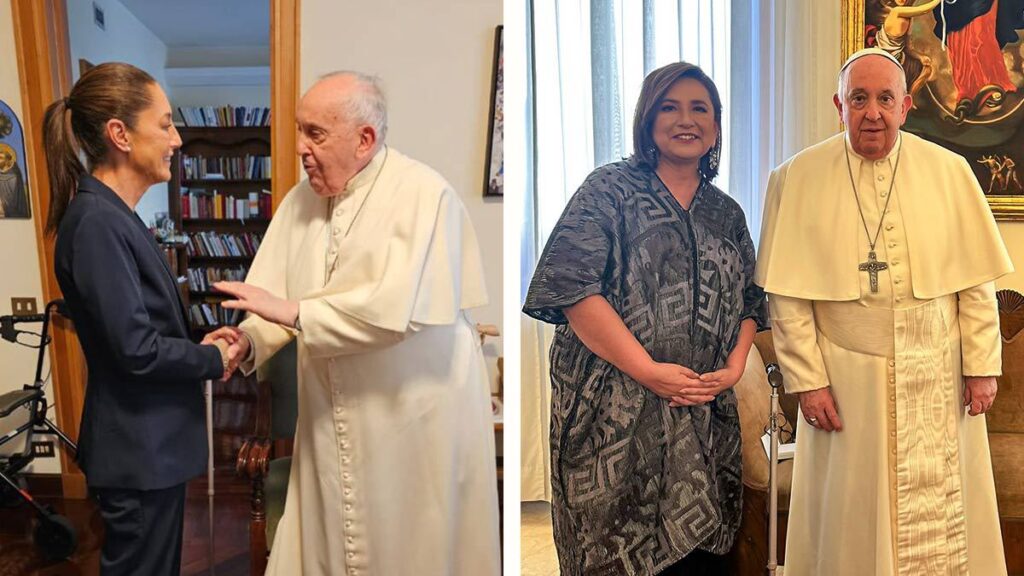 Xóchitl Gálvez y Claudia Sheinbaum se reúnen con el Papa Francisco