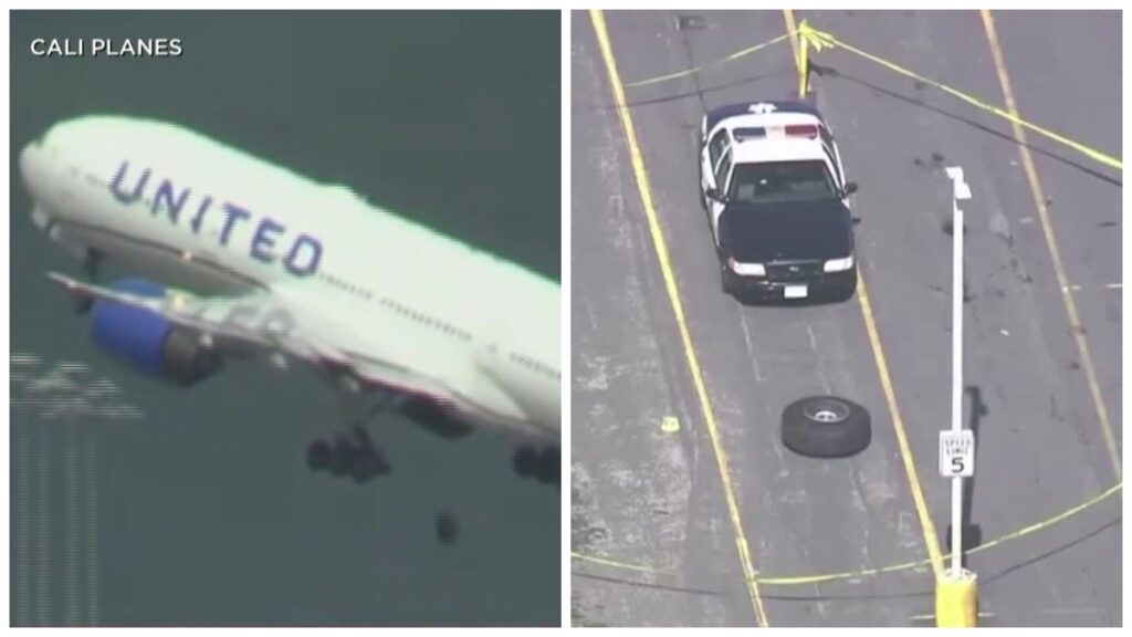 Avión de United pierde llanta durante despegue en San Francisco
