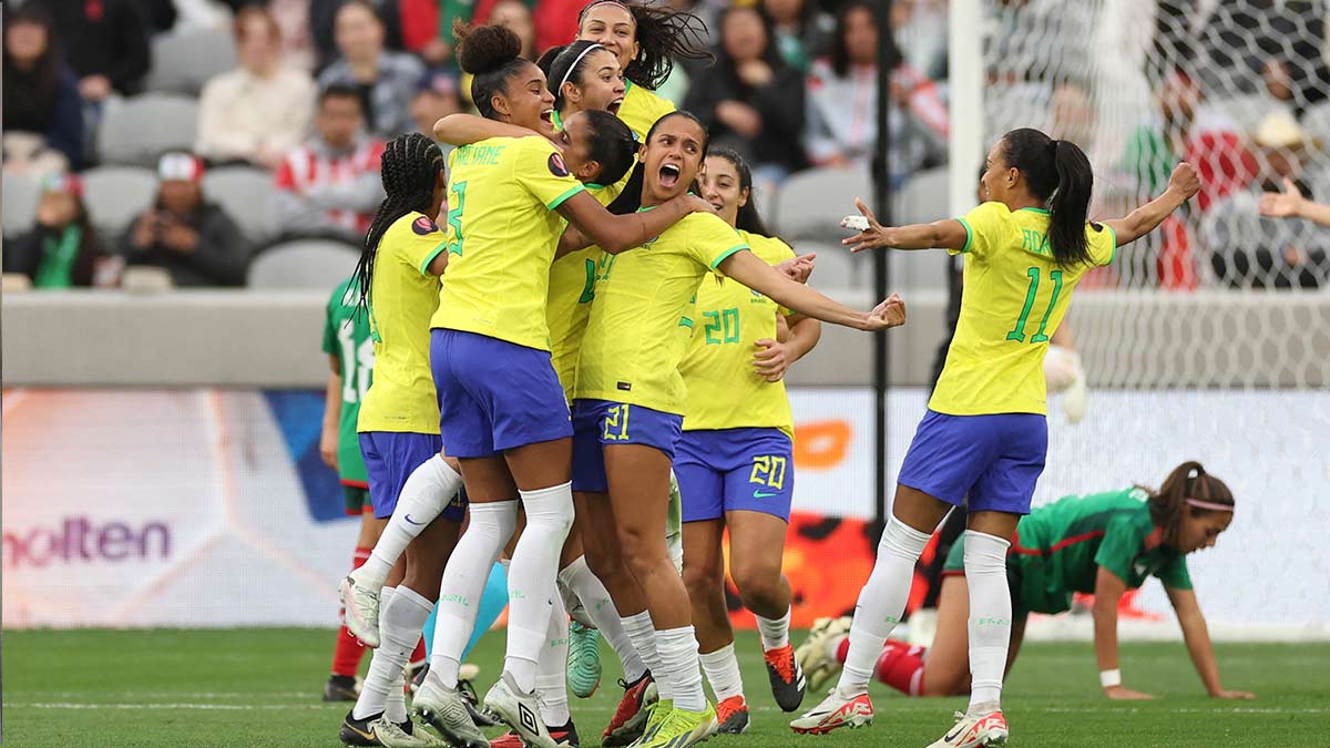Brasil goleó 3-0 a México; avanza a la final de la Copa Oro Femenina 2024