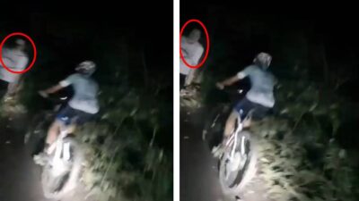 Ciclistas se topan con mujer fantasma en el camino