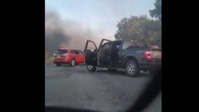 Autos incendiados en Chiapas
