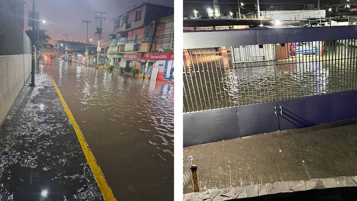 IMÁGENES: Megafuga de agua en Tultitlán, inunda accesos a clínica del ISSSTE