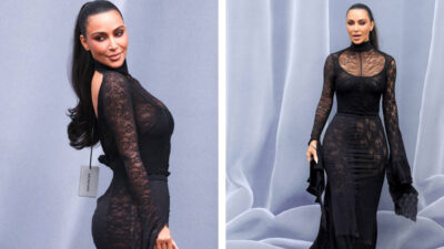 Kim Kardashian Look Gotico Balenciaga