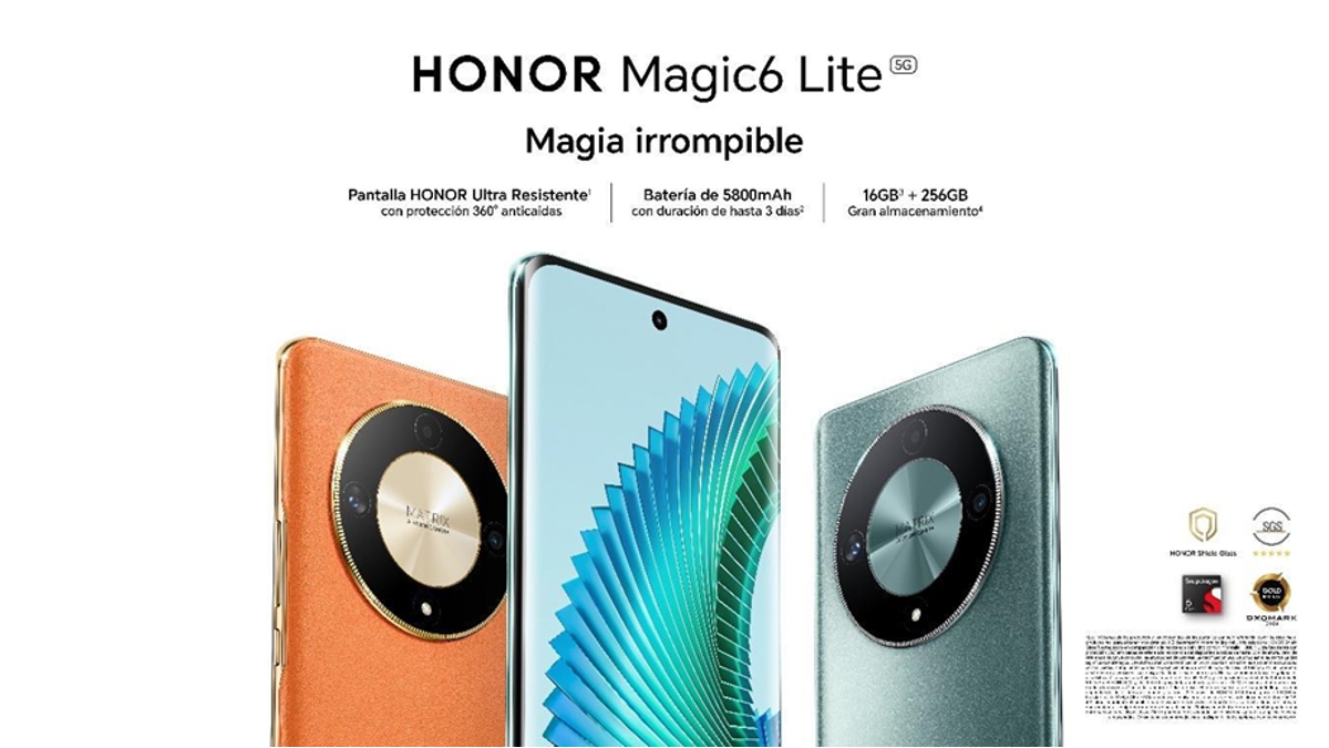 Magic6 Lite de HONOR, el teléfono con protección anticaídas y resistencia excepcional