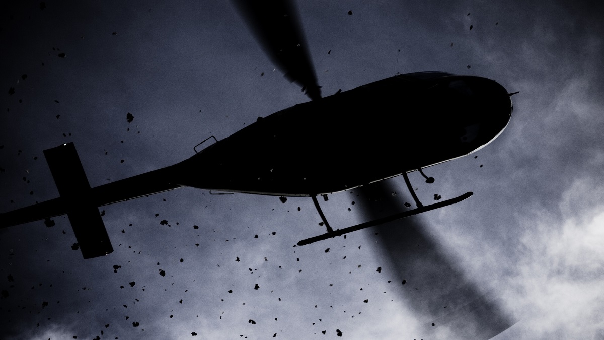 Imagen de película: disparan a helicóptero durante operativo en Morelos