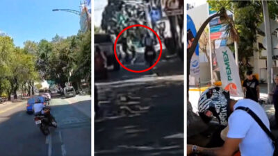Motociclista invade ciclovía y arrolla a niño en Insurgentes Sur