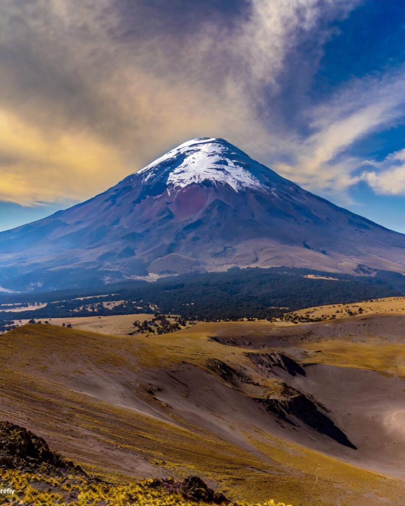Así se vería el Popocatépetl hace 730 mil años según la IA