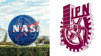 Composición con los logos del IPN y la NASA