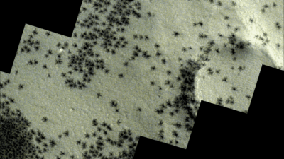 Cientos de 'arañas' negras detectadas en la misteriosa 'Ciudad Inca' de Marte en nuevas fotografías de satélite
