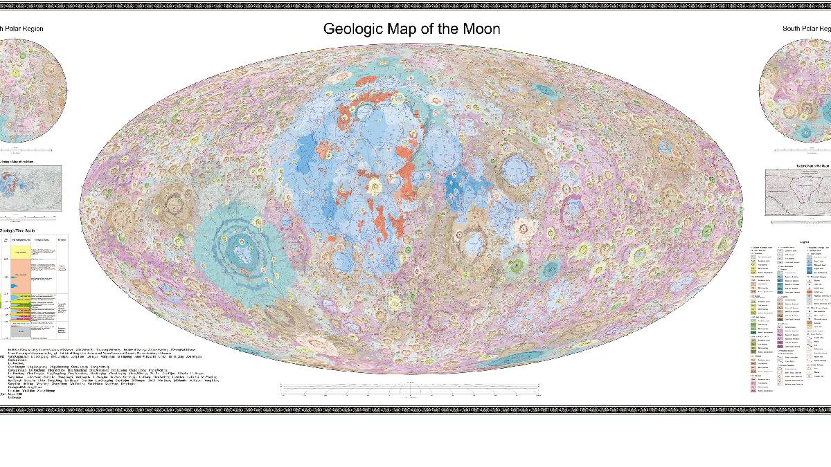 ¡La Luna al descubierto! China publica primer atlas geológico lunar