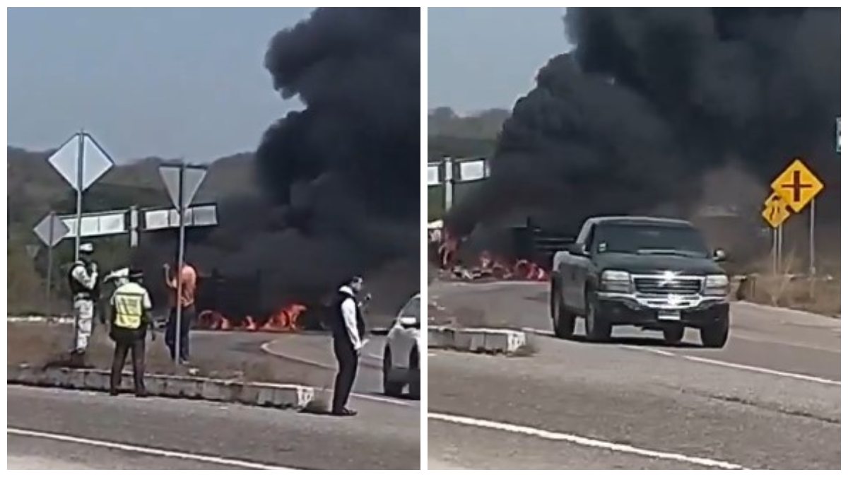 Se incendian camiones en la autopista Siglo XXI; esto se sabe