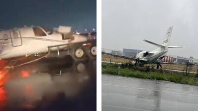 Avioneta se accidenta en aeropuerto de Nuevo Leon