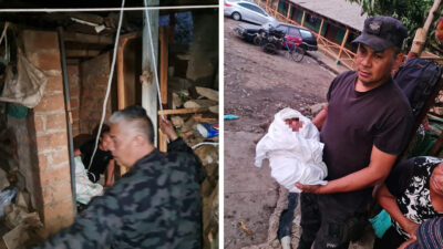 Policía rescata a bebé lanzado en fosa séptica en El Salvador