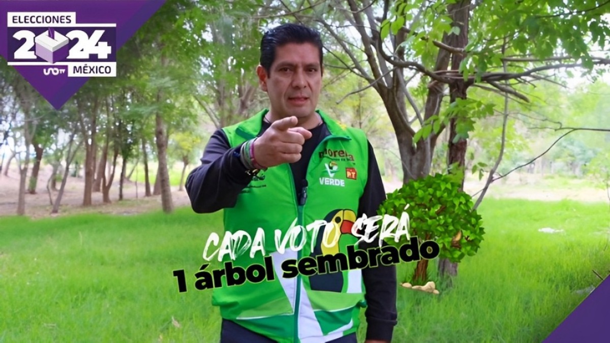 Árbol por voto, ofrece Ernesto Núñez, del Partido Verde