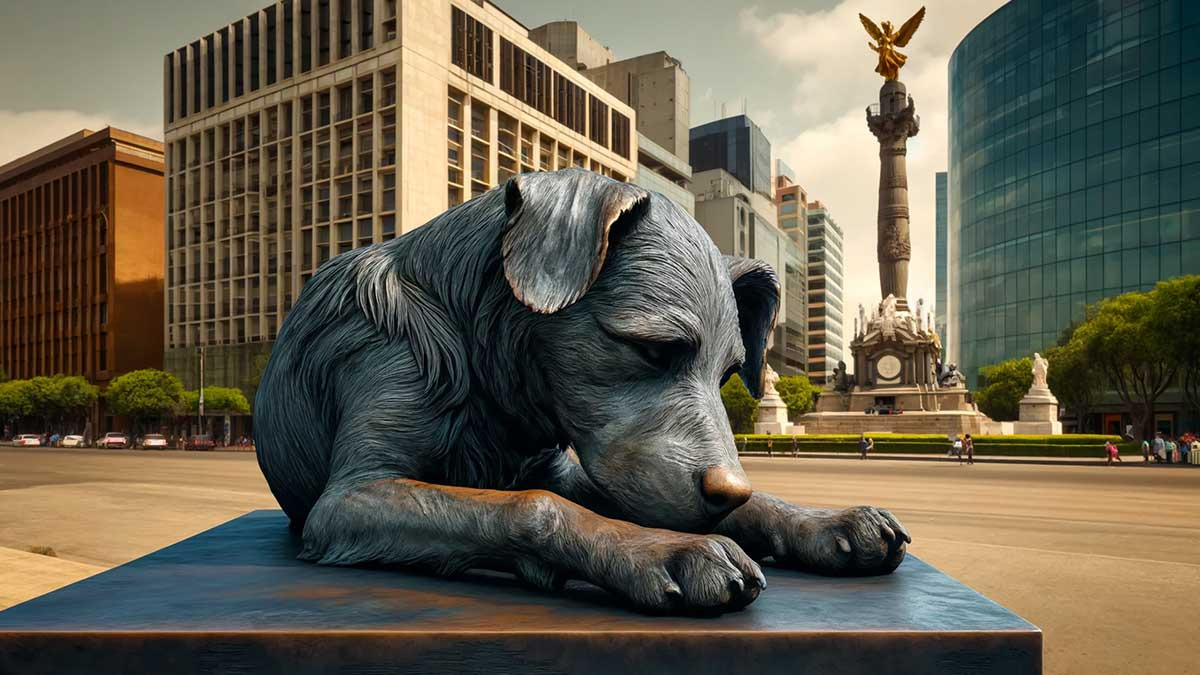 Conoce la historia de “Peluso”, el perro callejero que inspiro un monumento en la CDMX; ve en dónde está