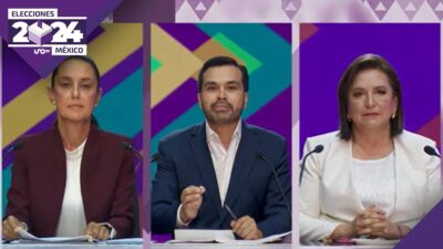 Claudia Sheinbaum, Jorge Álvarez Máynez y Xóchitl Gálvez. Resumen del primer debate presidencial