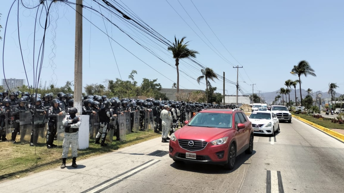 ¡Tianguis Turístico en Acapulco, blindado! Guardia Nacional monta operativo ante posible protesta de normalistas
