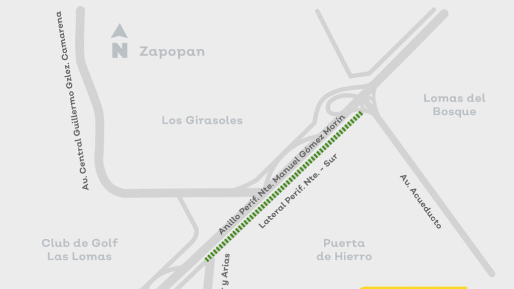 Jalisco: por obras de Siapa, cierre vial en Periférico Norte, en Zapopan