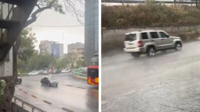 Videos de las fuertes lluvias en varias alcaldías de CDMX