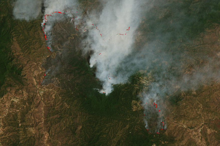 La imagen de la NASA que revela cómo se ve uno de los incendios forestales de México desde el espacio