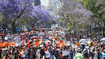 Marchas CDMX: protesta de organizaciones protectoras de animales por Avenida Paseo de la Reforma