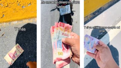 Motociclista se encuentra dinero en Monterrey