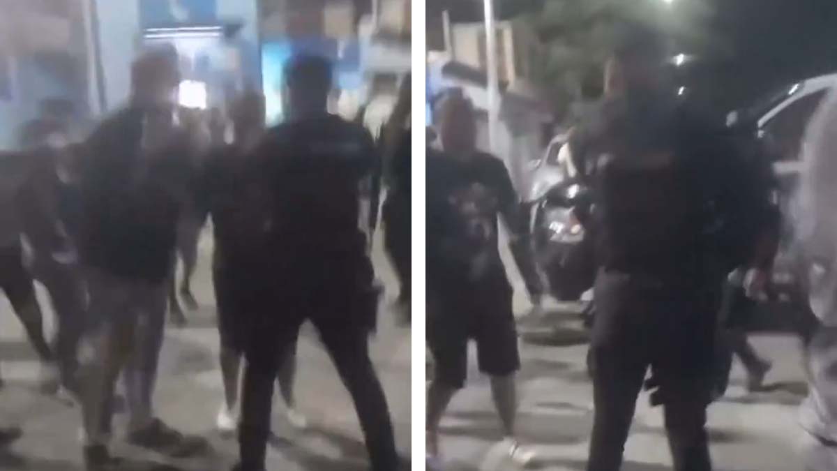 ¡Se dieron con todo! Graban pelea campal entre motociclistas y policías en Apodaca