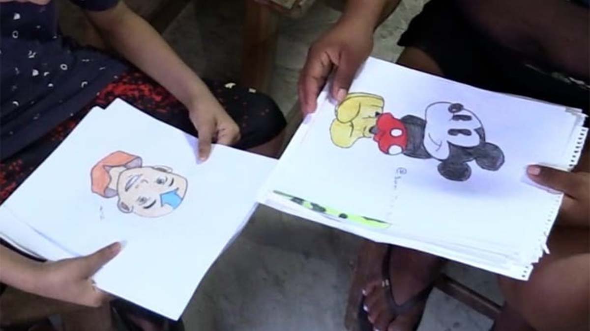 Niño vende dibujos en Yucatán para pagar su tratamiento contra la leucemia
