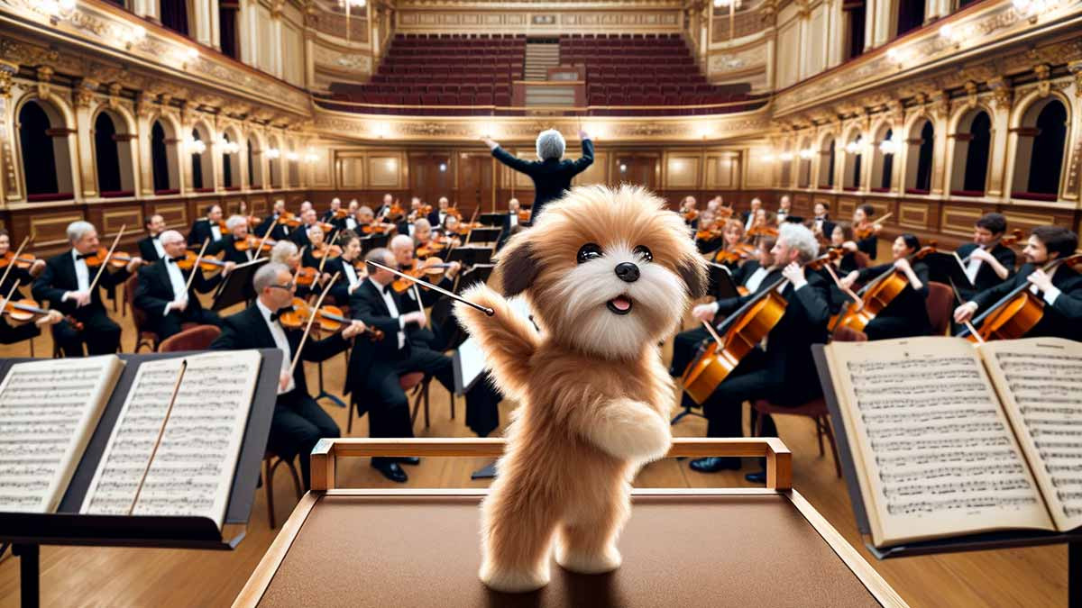 Perros dirigen orquesta con el movimiento de sus colas 