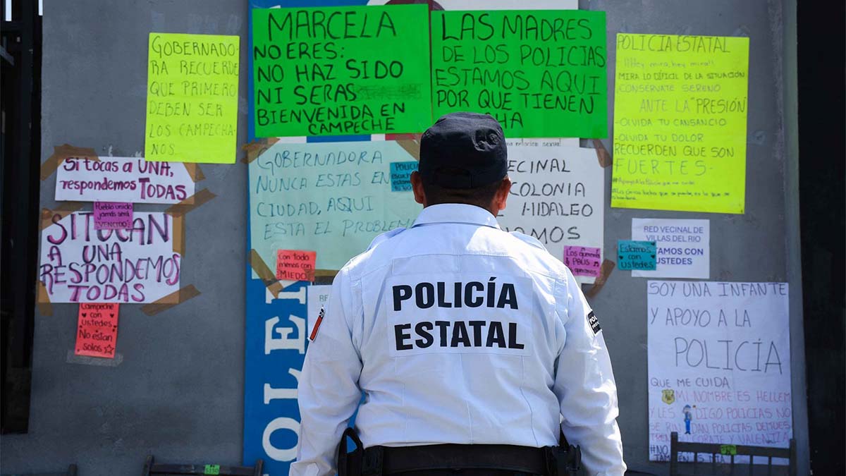 26 días de protestas: policías de Campeche acusan a la gobernadora de no solucionar conflicto