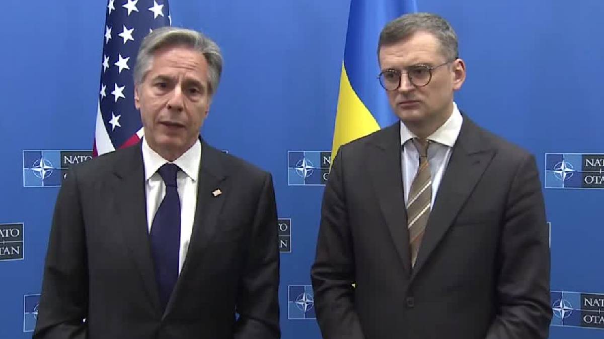 Desde la sede de la alianza, Antony Blinken anuncia que Ucrania se unirá a la OTAN