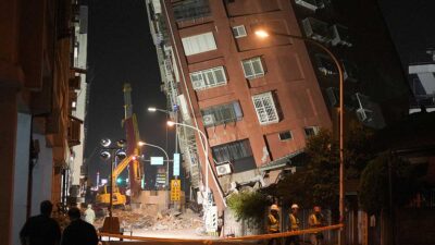 9 muertos y más de mil heridos por terremoto en Taiwán; inician las demoliciones