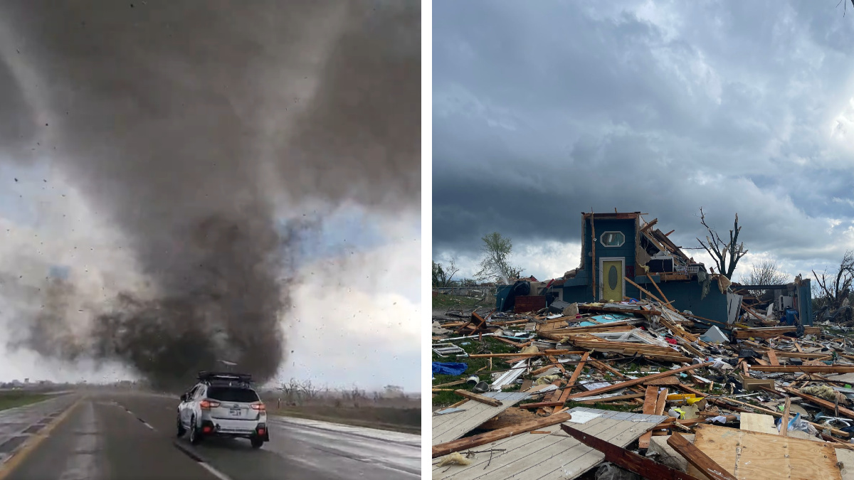 Imágenes: fuertes tornados en Estados Unidos arrasan todo a su paso