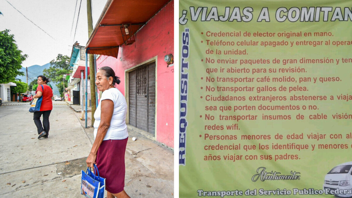 “Entregue su celular al chofer”: transportistas imponen reglas a pasajeros para viajar seguros en Comitán, Chiapas