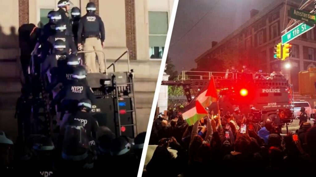 Policías entran a Universidad de Columbia, en Nueva York