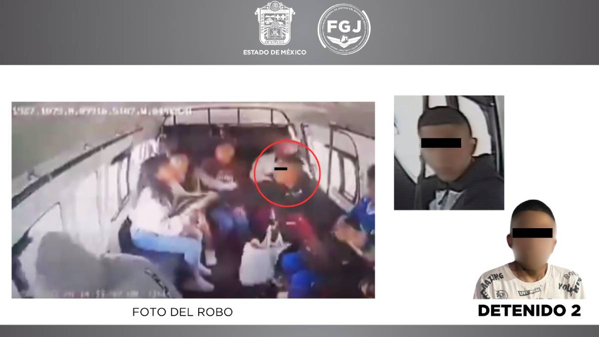 ¡Dos más! Detienen a mujer y adolescente que robaron a estudiantes en combi de Naucalpan