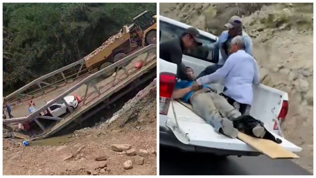 En plena construcción: colapsa puente vehicular en San Luis Potosí; hay lesionados