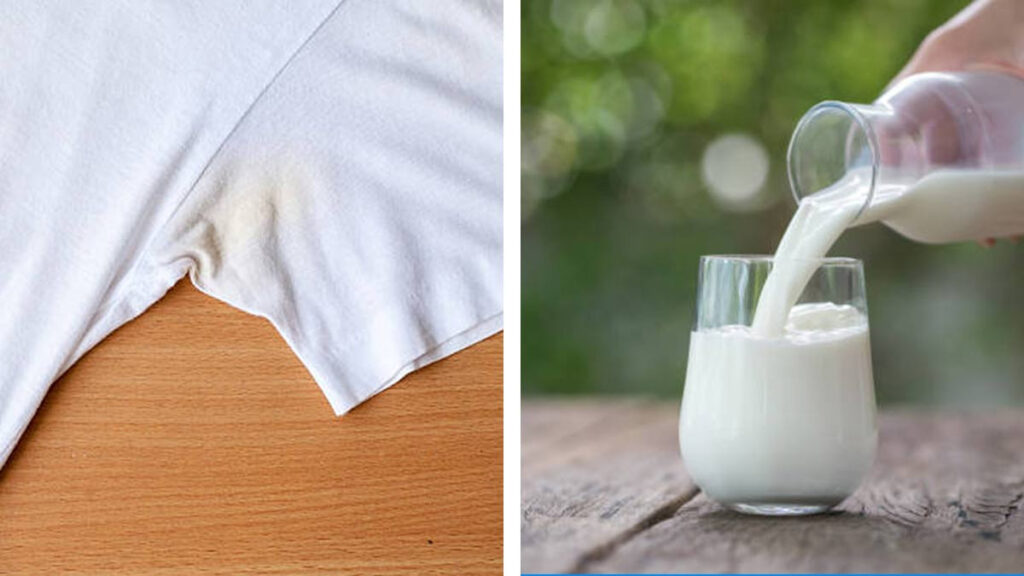 Cómo quitar manchas de sudor y desodorante con leche