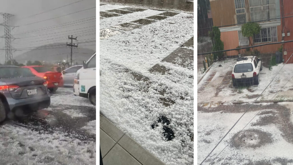 Fuerte granizada en el Estado de México