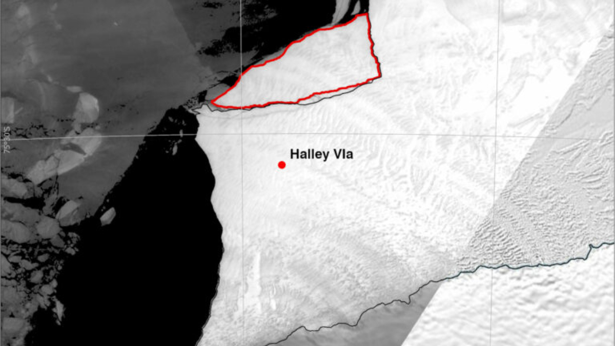 Iceberg del tamaño de una isla se desprende en la Antártida