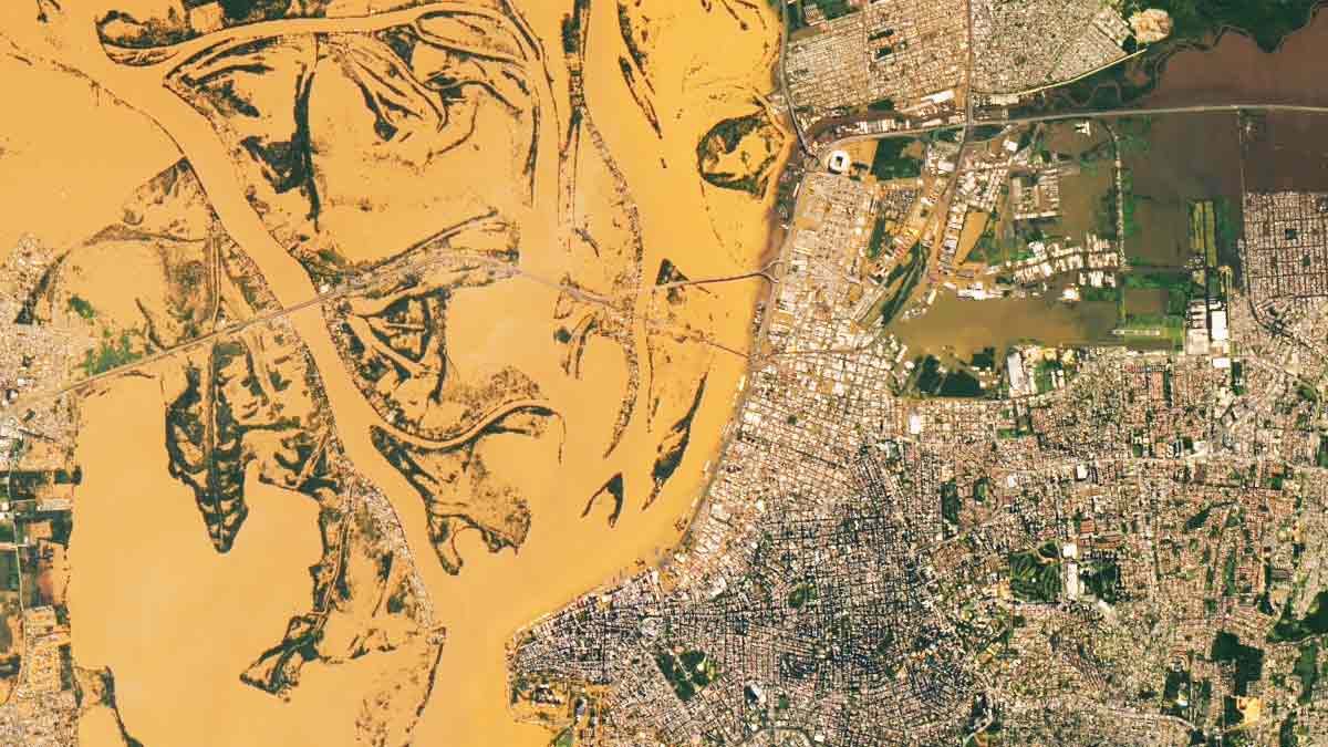 Inundaciones en Brasil; NASA revela fotos satelitales del antes y después
