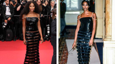 Naomi Campbell reusó para Cannes un vestido de cuando tenía 28 años y luce perfecta