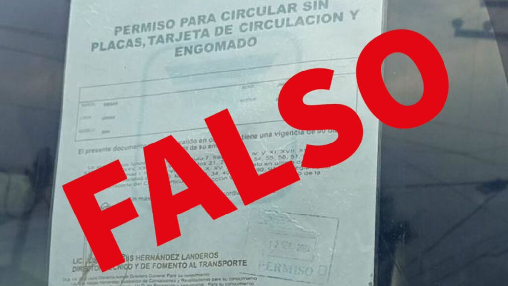 Permisos para circular sin placas en choces