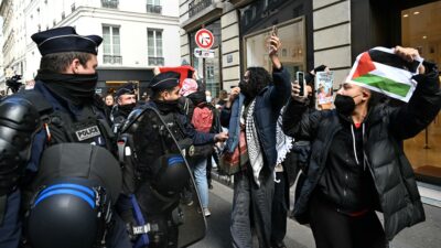 París se sumó a las manifestaciones propalestinas. AFP