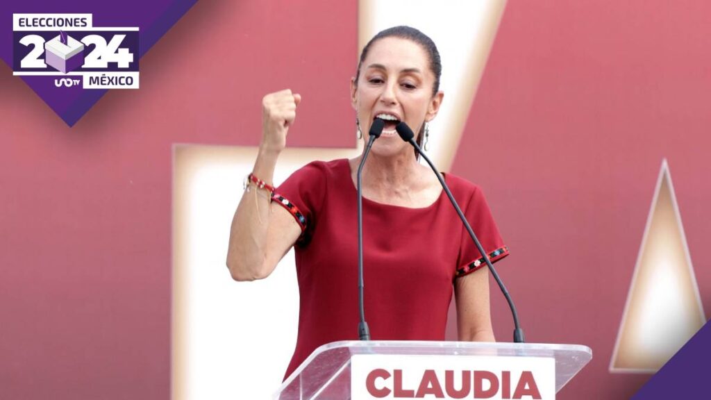 Cierre de campaña Claudia Sheinbaum en el Zócalo de CDXM, hoy, 29 de mayo. Imágenes.
