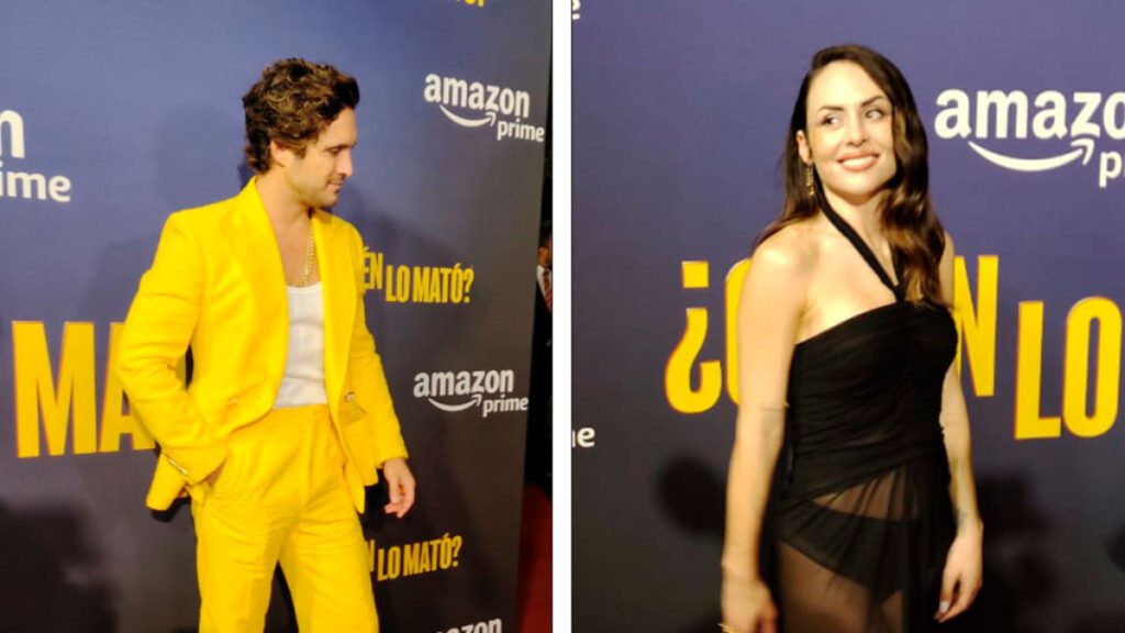 Diego Boneta y Zuria Vega desfilan en la alfombra roja de "¿Quién lo mató?"