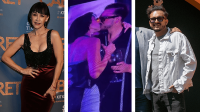 Así fue el apasionado beso entre Susana Zabaleta y Ricardo Pérez en un concierto