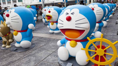 Tailandia gatos invocan lluvia Doraemon